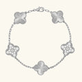 CLOVER | Silver Guilloché Bracelet Prestige